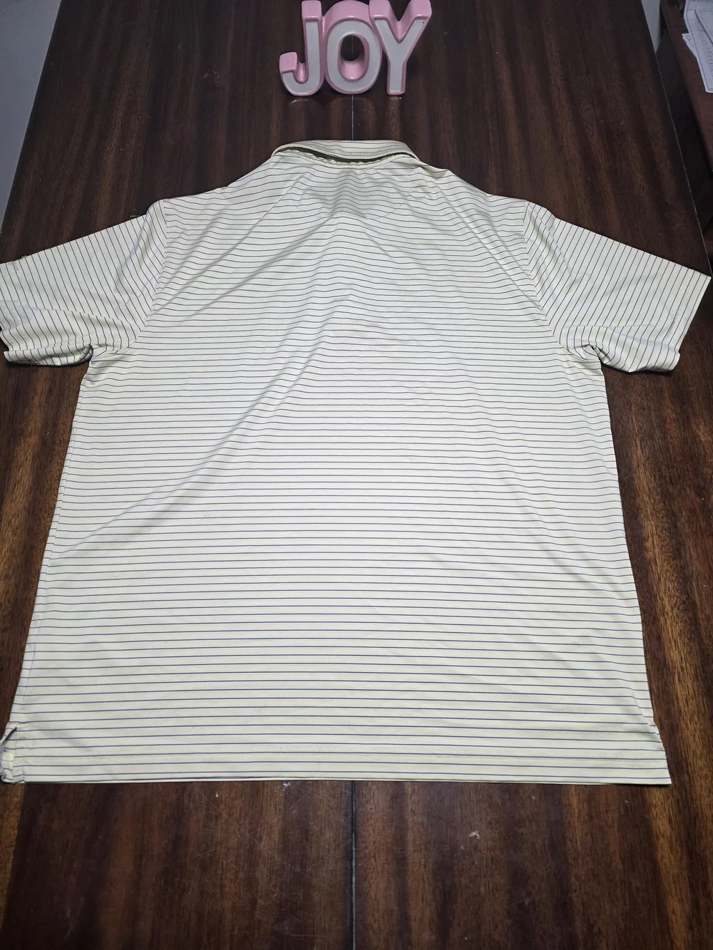 U.S. Polo Assn. Men's Striped Polo Cream & Blue XL